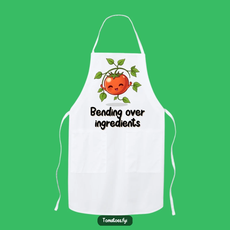 Funny Stretching Tomato Apron: Cook with Green Thumb and Humor