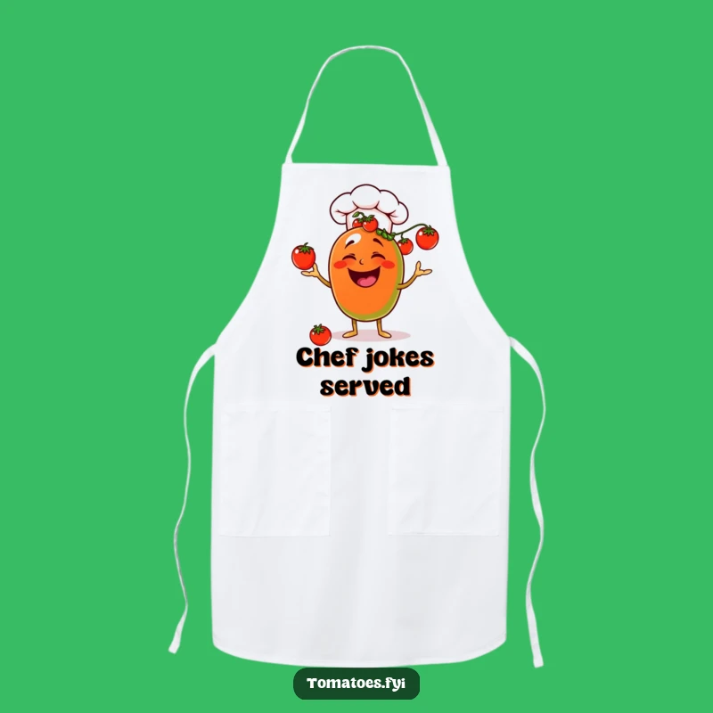 Funny Laughing Chef Tomato Apron - Juggling Kitchen Fun Gift