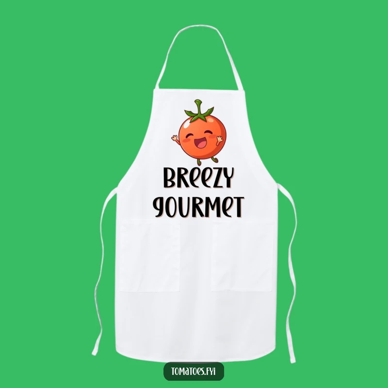 Funny Breezy Tomato Apron - Kitchen Serenity Gift