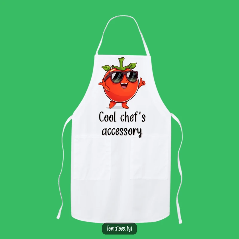 Funny Cool Tomato Apron - Kitchen Style with Sunglasses