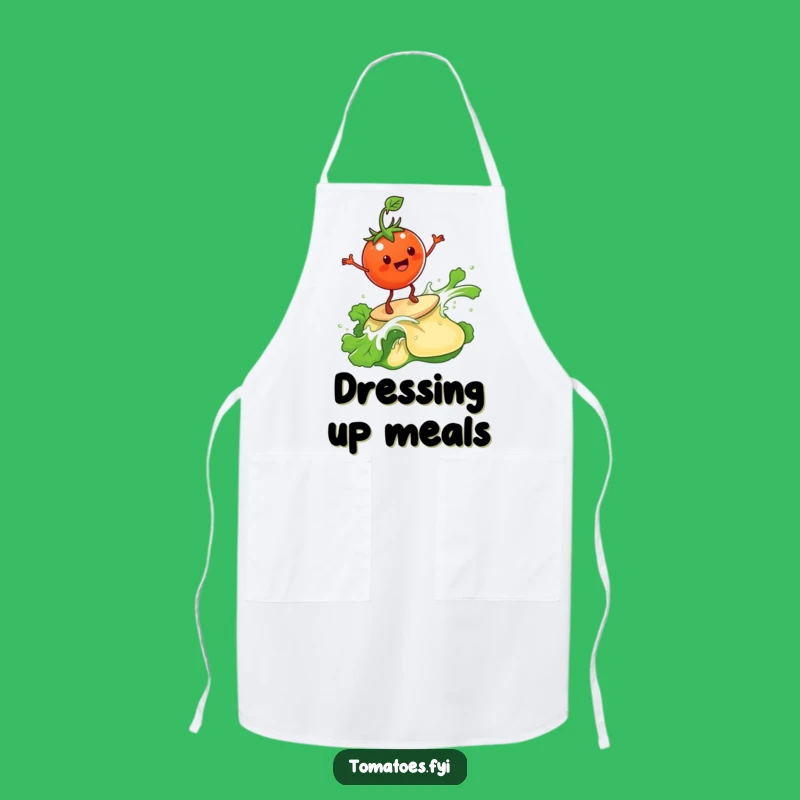 Funny Happy Tomato Apron - Kitchen Surfing Salad Dressing Fun Funny Gift