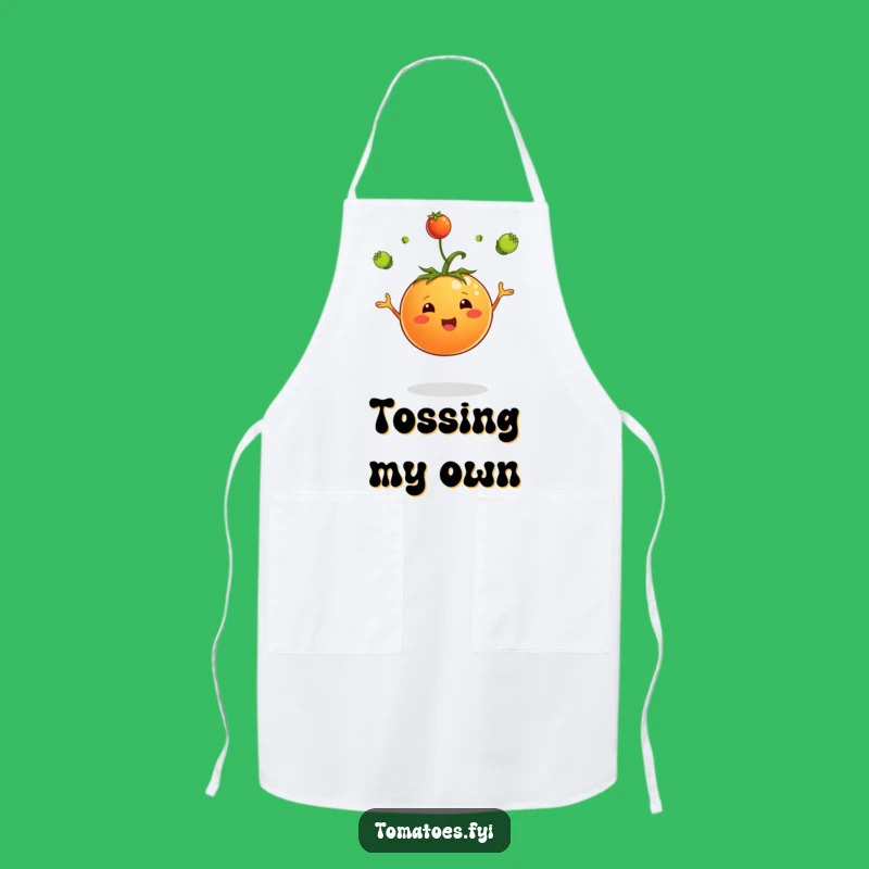 Funny Juggling Tomato Chef Apron - Cook with Garden Flair