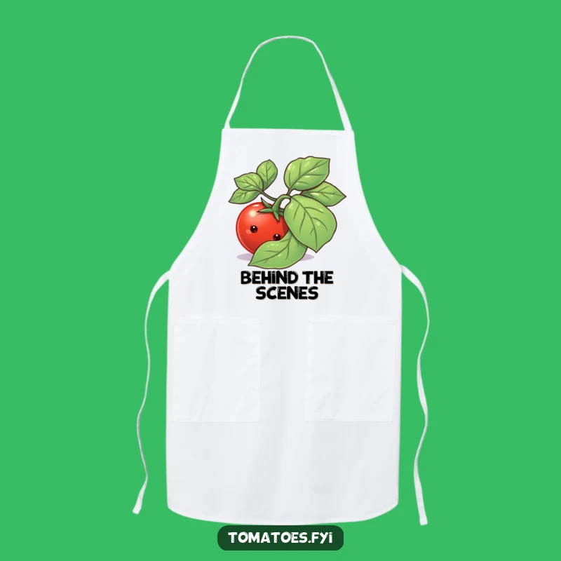 Funny Shy Tomato Apron: Kitchen Peek-a-Boo Veggie Chef Gift