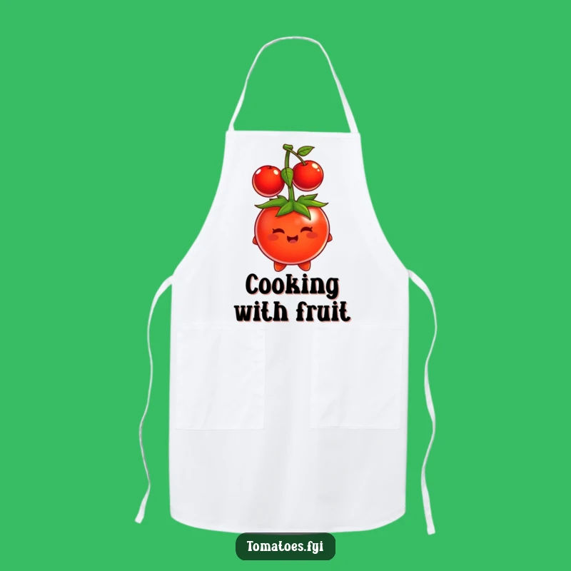 Funny Tomato Cherry Hat Apron - Comical Kitchen Wear, Perfect Humorous Gift