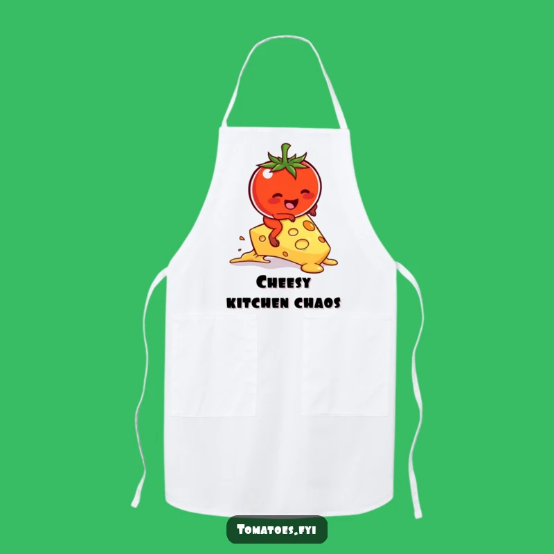 Funny Tomato's Cheese Slice Apron - Hilarious Kawaii Chef Gift!