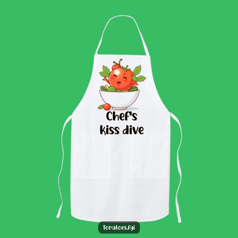 Funny Winking Tomato Apron - Cook with Cool Giggles Gift