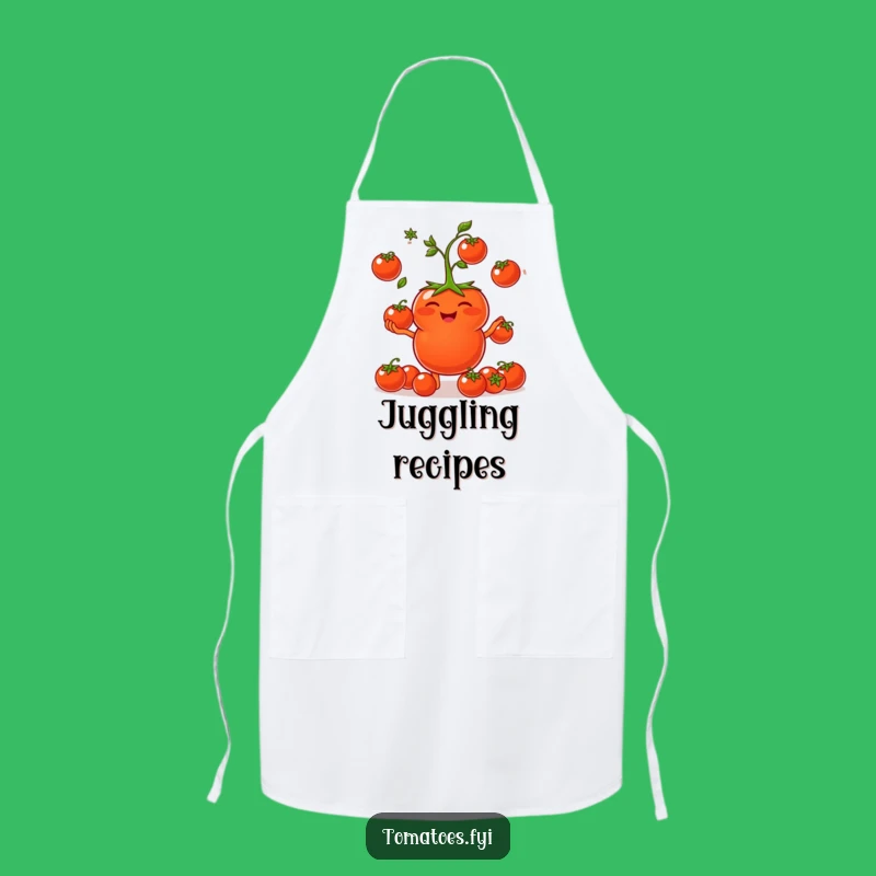 Funny Giggling Tomato Apron - Kitchen Cherry Tomato Juggling Fun Funny Gift