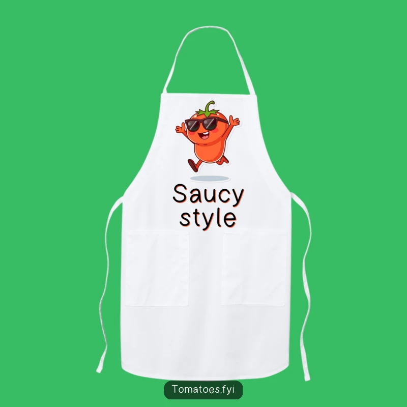 Funny Tomato Jump Apron - Kitchen Cool Veggie Wear, Chef's Playful Funny Gift