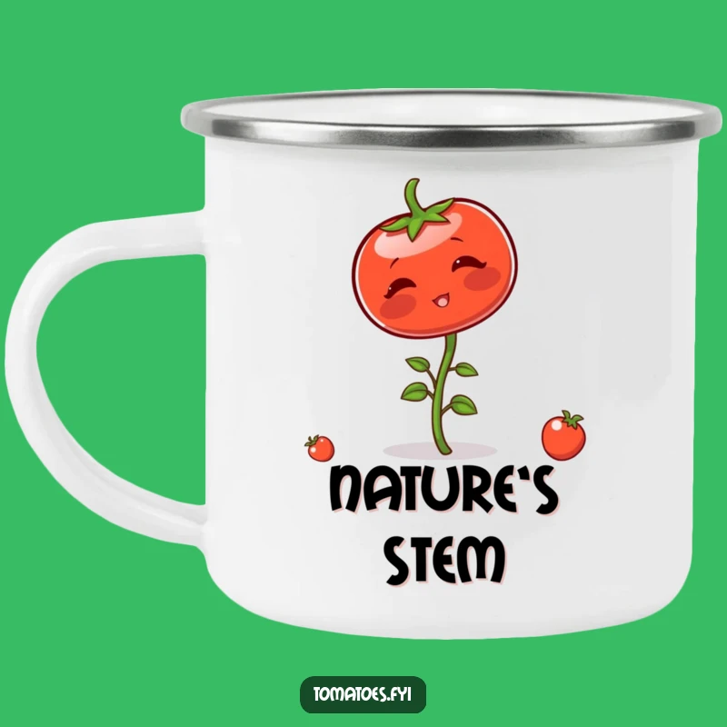 Funny Blushing Tomato Campfire Mug - Hilarious Outdoor Veggie Drinkware