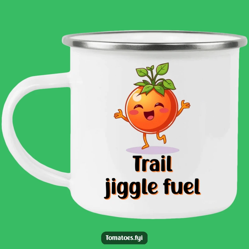 Funny Tomato Jig Camping Mug - Happy Veggie Sips Outdoors