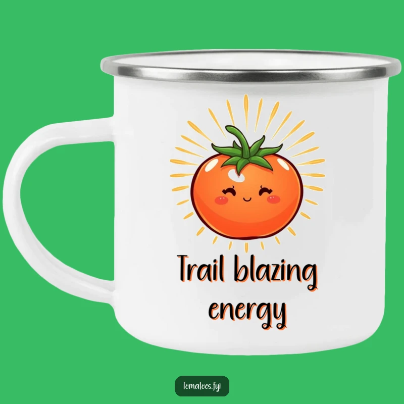 Funny Energetic Tomato Camping Mug, Outdoor Power and a Perfect Funny Gift