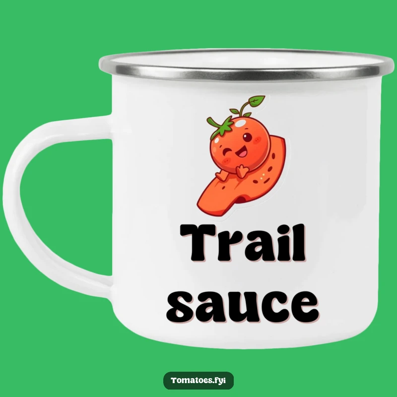 Funny Tomato Campfire Mug: Giggling Character Outdoor Fun Gift