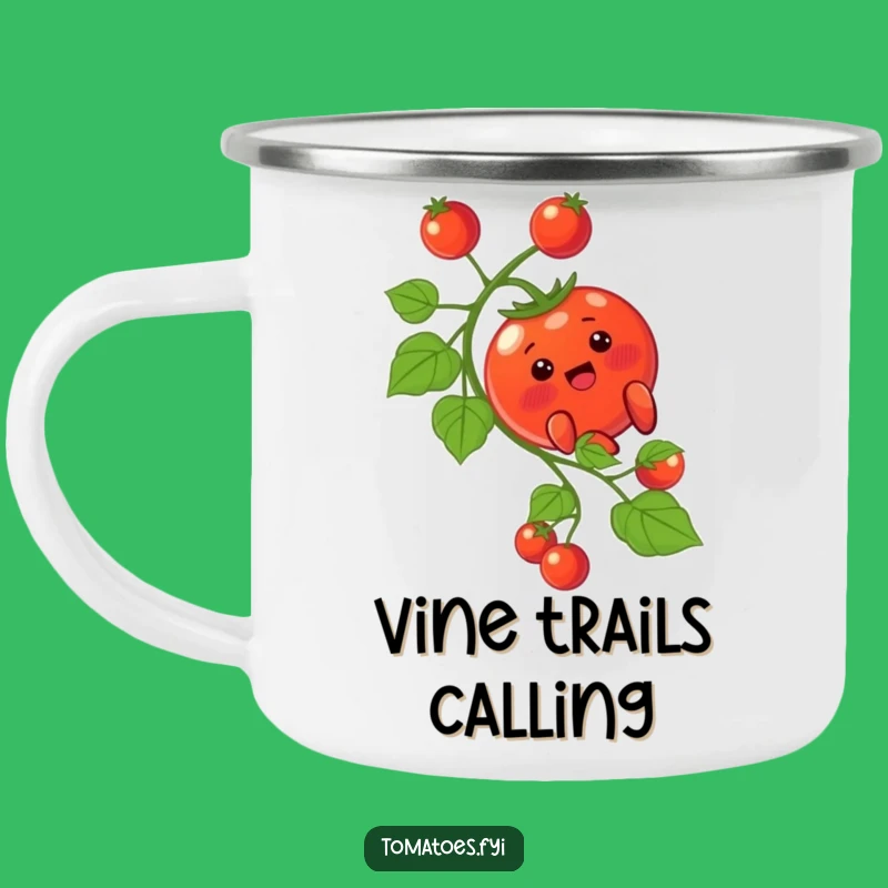 Funny Blushing Tomato Camping Mug - Durable Vine Sliding Character Patriotic Funny Gift
