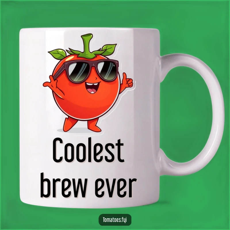 Funny Cool Tomato Pose Mug - Sunglasses Attitude Gift for Chilled Vibes