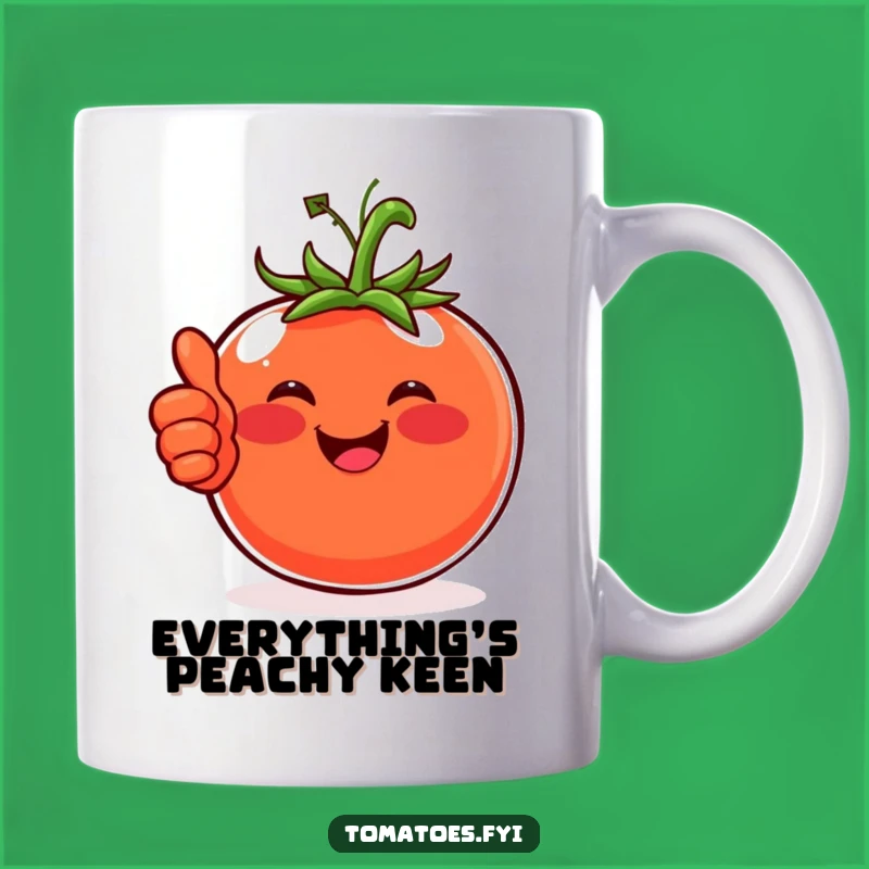 Funny Happy Tomato Mug, Positive Veggie Vibes and a Perfect Funny Gift
