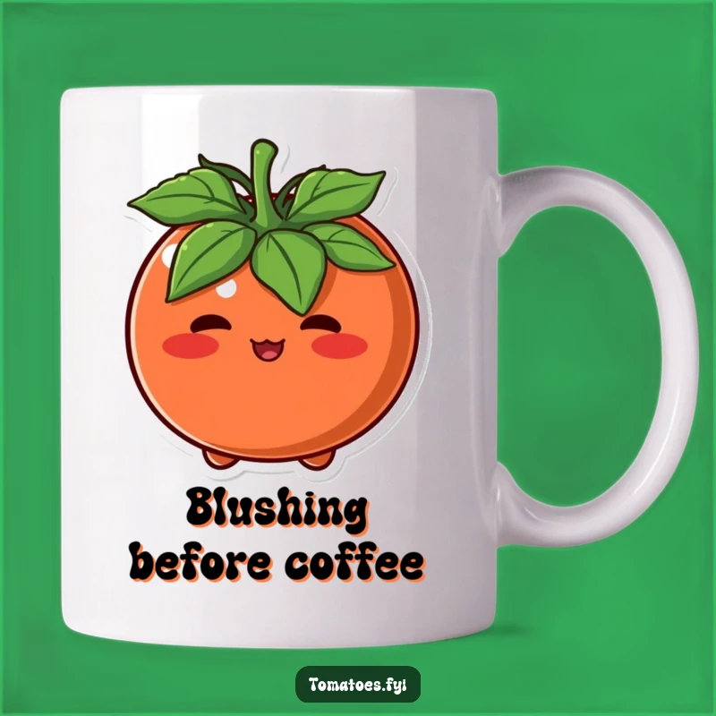 Funny Blushing Tomato Mug: A Sweet and Humorous Gift for Shy Friends