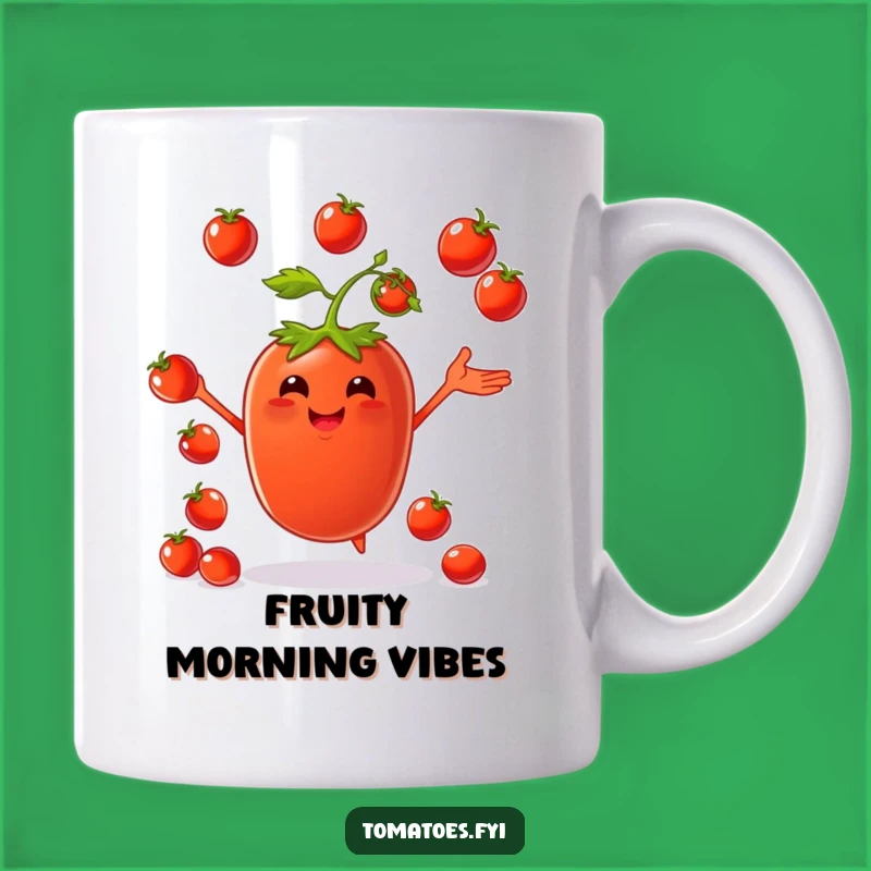 Funny Juggling Tomato Mug: Hilarious Produce Pal, Perfect Funny Gift!