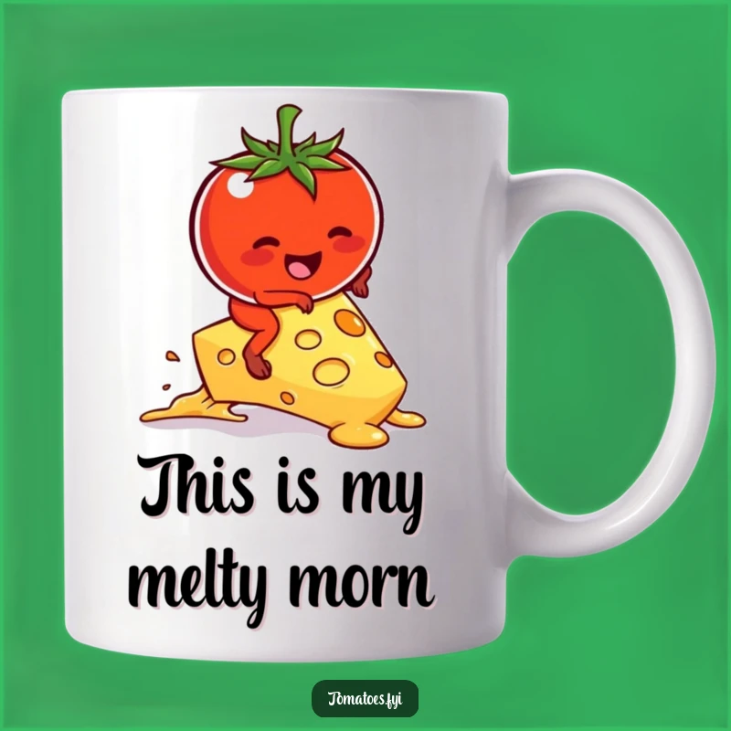 Funny Kawaii Tomato Riding Melting Cheese Mug - Hilarious Foodie Gift Idea!
