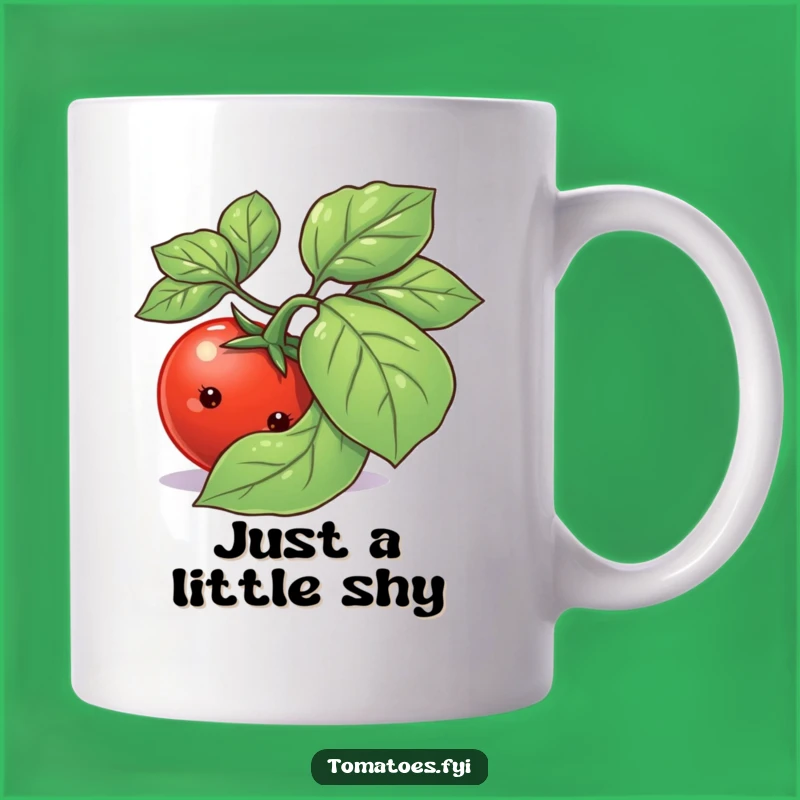 Funny Shy Tomato Mug: Adorable Peek-a-Boo Vegetable Lover Gift