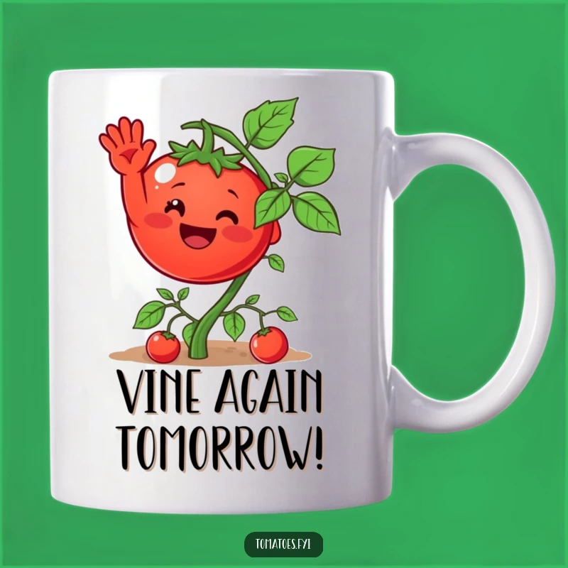 Funny Tomato Vine Wave Mug: A Hilarious Gift for Veggie Lovers
