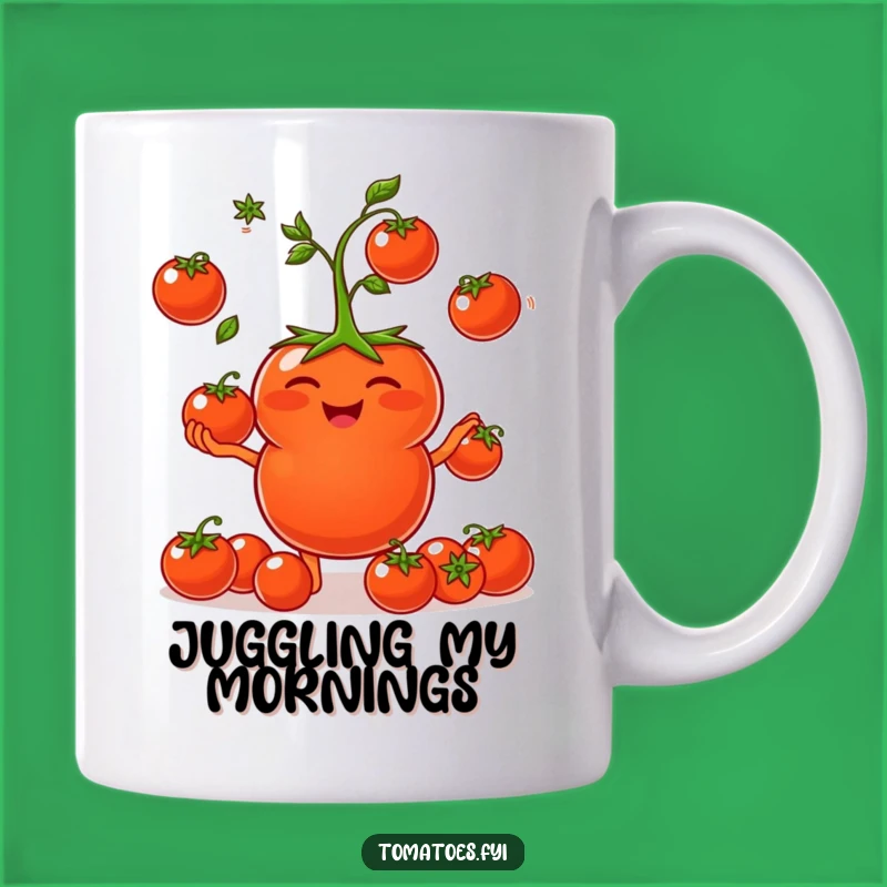 Funny Giggling Tomato Mug - Cherry Tomato Juggling Fun Funny Gift Idea