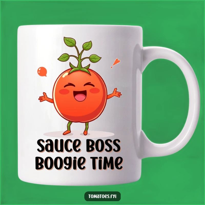 Funny Giggling Tomato Dancing Mug, Hilarious Vegetable Humor and a Perfect Funny Gift