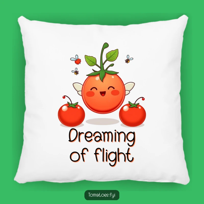 Funny Cheerful Tomato Pillow - Soft Flying Winged Character Comfort Funny Gift