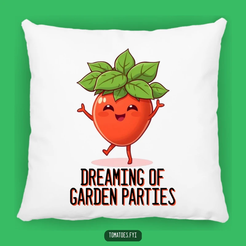 Funny Dancing Tomato Leaf Hat Pillow, Cozy Veggie Accent, Comfy Funny Gift