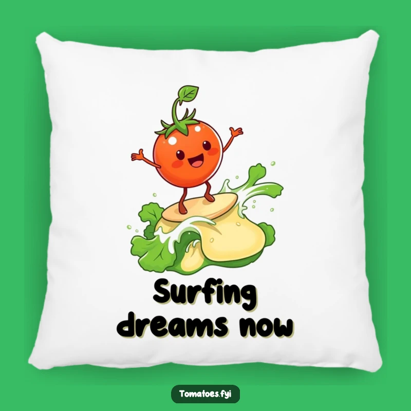 Funny Happy Tomato Pillow - Soft Surfing Salad Dressing Comfort Funny Gift