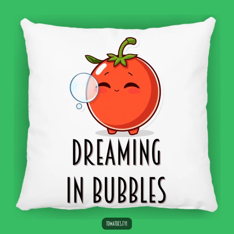 Funny Smirking Tomato Accent Pillow - Comical Character Cozy Comfort