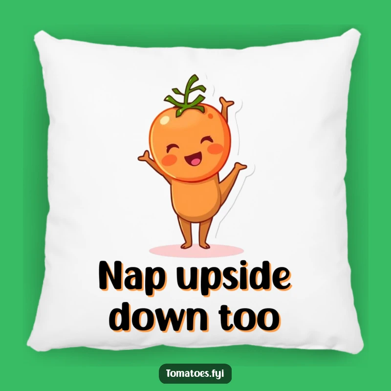 Funny Tomato Handstand Pillow: Comfy & Hilarious Accent Pillow