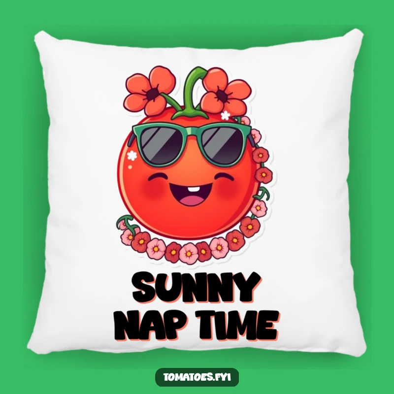 Funny Tomato Lei Pillow - Cozy Comfort with Tropical Flair