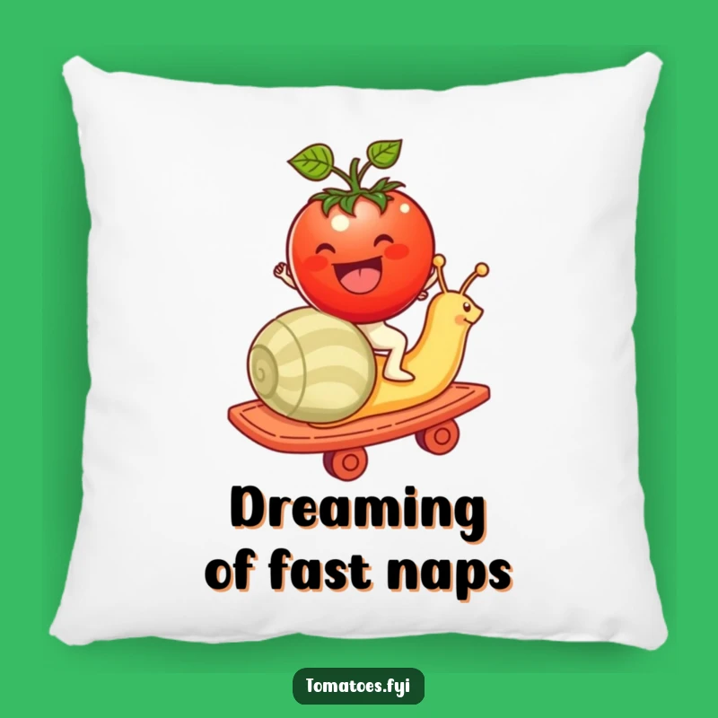 Funny Tomato Snail Rollercoaster Pillow: Comfy & Hilarious Accent