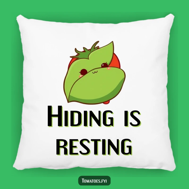 Funny Shy Tomato Pillow: Cozy and Humorous Accent for Introverts Who Love Veggies!