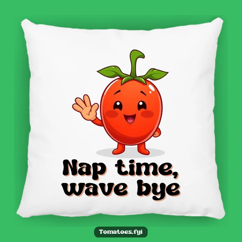 Funny Tomato Pillow: Cheerful Waving Comfort, Great Funny Gift!