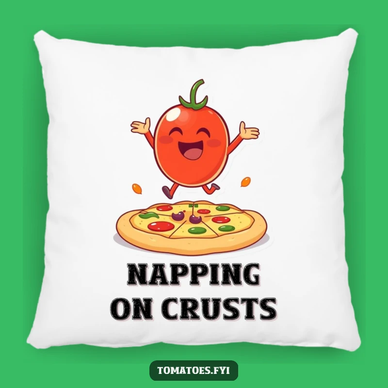 Funny Tomato Pizza Bounce Pillow - Cheerful & Hilarious Comfort Gift