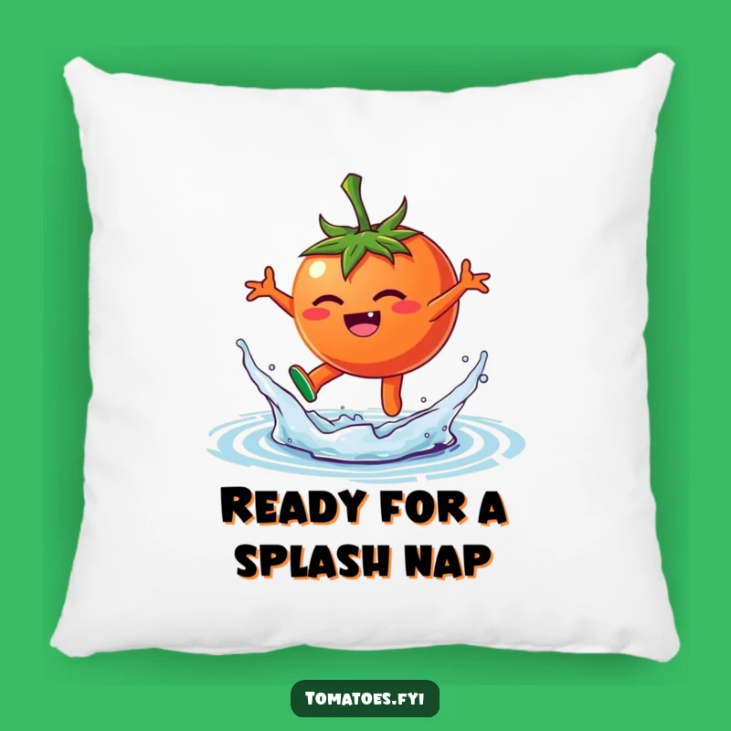 Funny Splashing Tomato Pillow, Cozy Water Fun Accent, Comfy Funny Gift