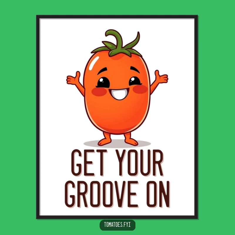 Funny Disco Tomato Digital Art: Instant Hilarious Dance Decor