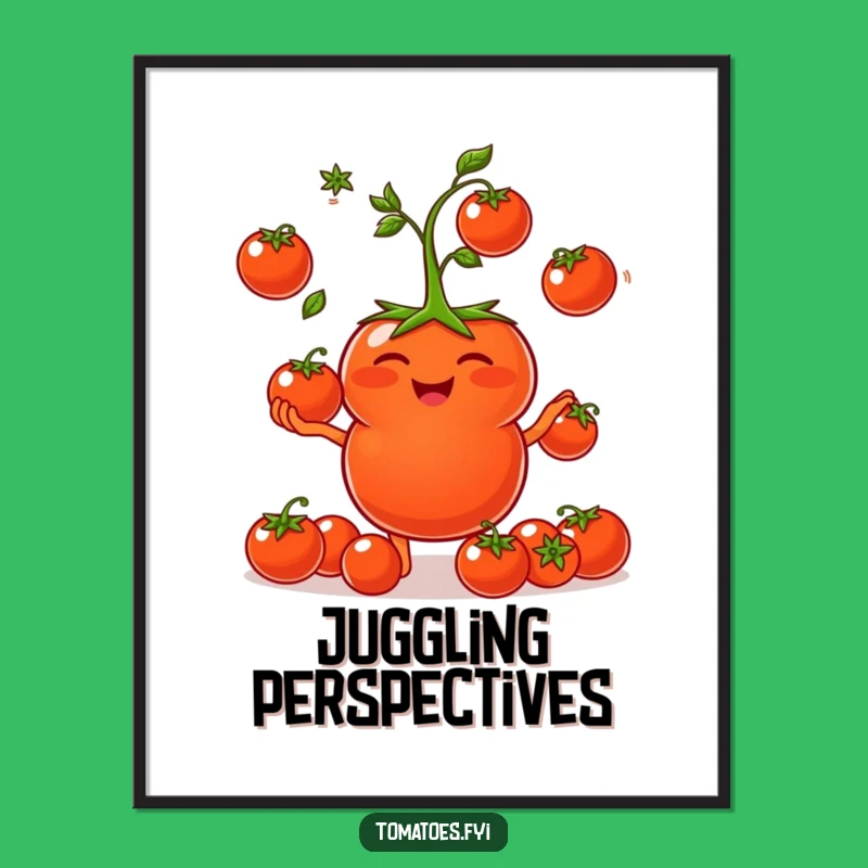 Funny Giggling Tomato Digital Art - Instant Cherry Tomato Juggling Download Funny Gift