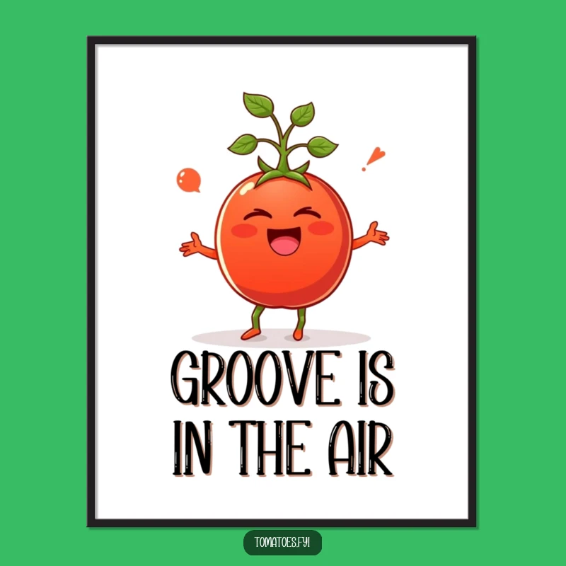 Funny Giggling Tomato Digital Art, Vibrant Wall Decor and a Perfect Funny Gift