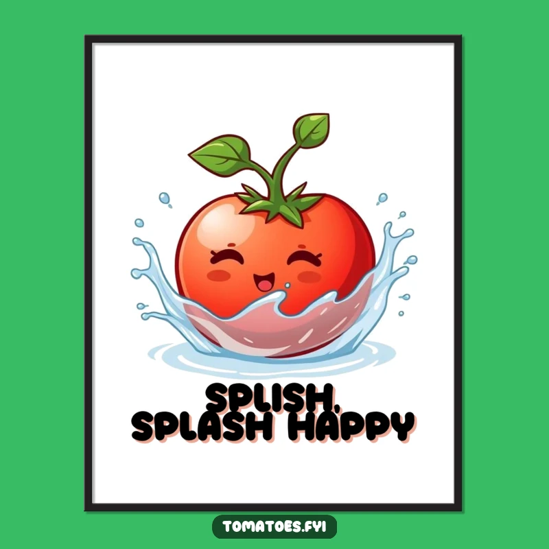 Funny Tomato Digital Art: Splashing Fun, Instant Humor & Decor!