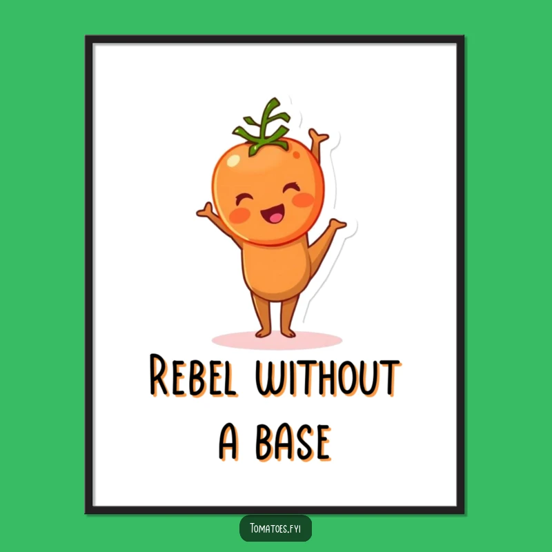 Funny Tomato Handstand Digital Print: Instant Hilarious Vegetable Art