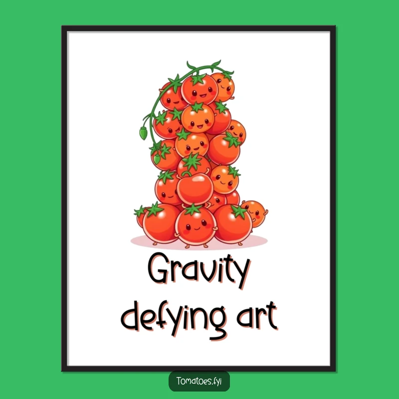 Funny Tomato Tower Digital Print: Instant Hilarious Construction Art