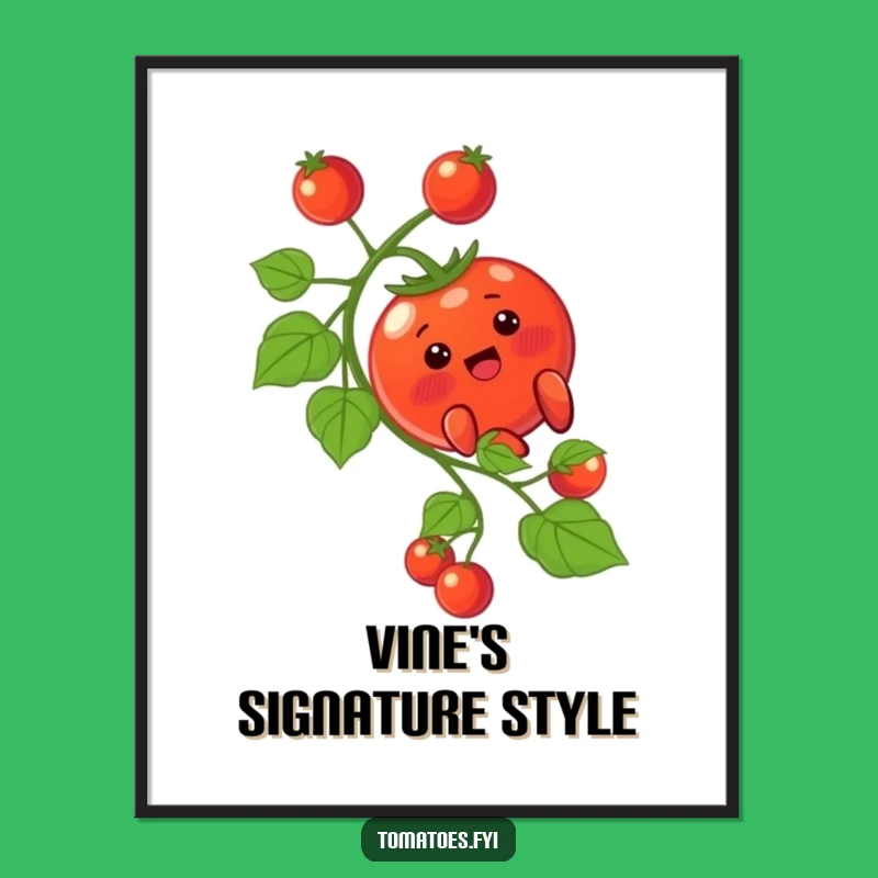 Funny Blushing Tomato Digital Art - Instant Vine Sliding Character Download Funny Gift