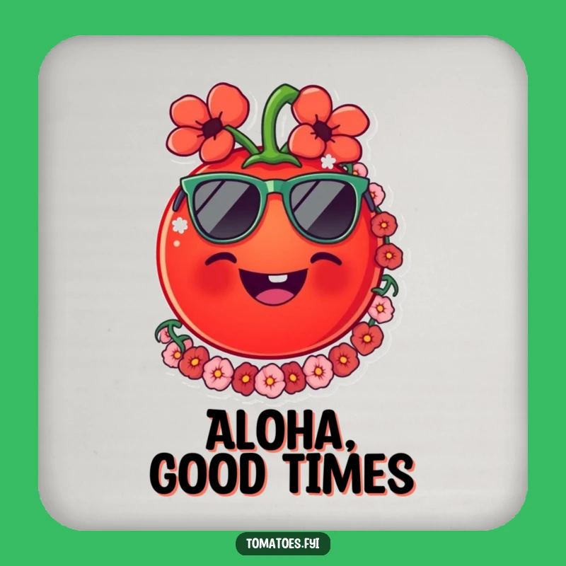 Funny Tomato Lei Coasters - Protect Surfaces with Tropical Style