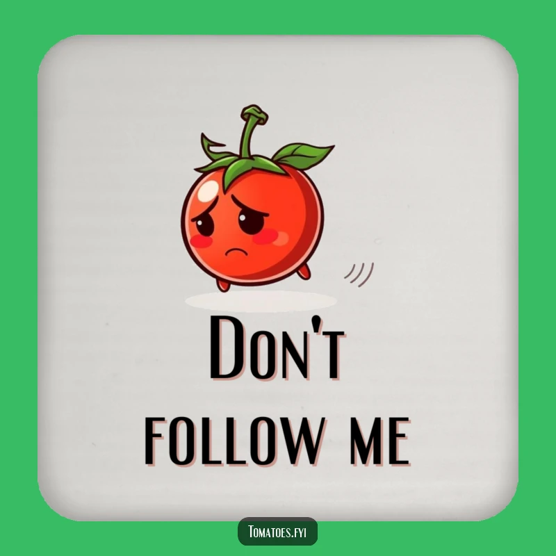 Funny Worried Tomato Coaster - Protect Surfaces with Relatable Humor Gift