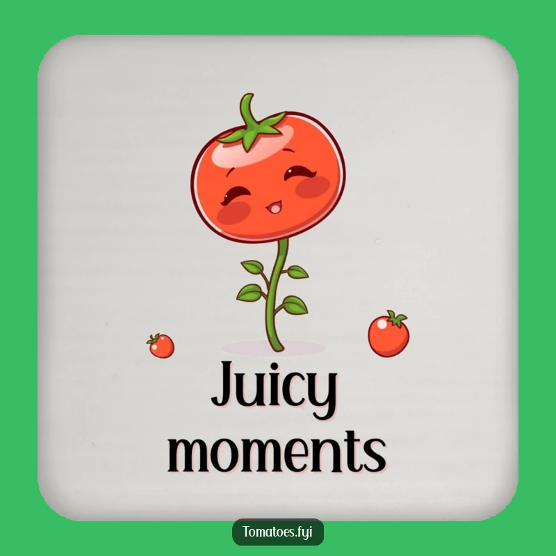 Funny Blushing Tomato Coaster Set - Hilarious Veggie Protection for Your Surfaces