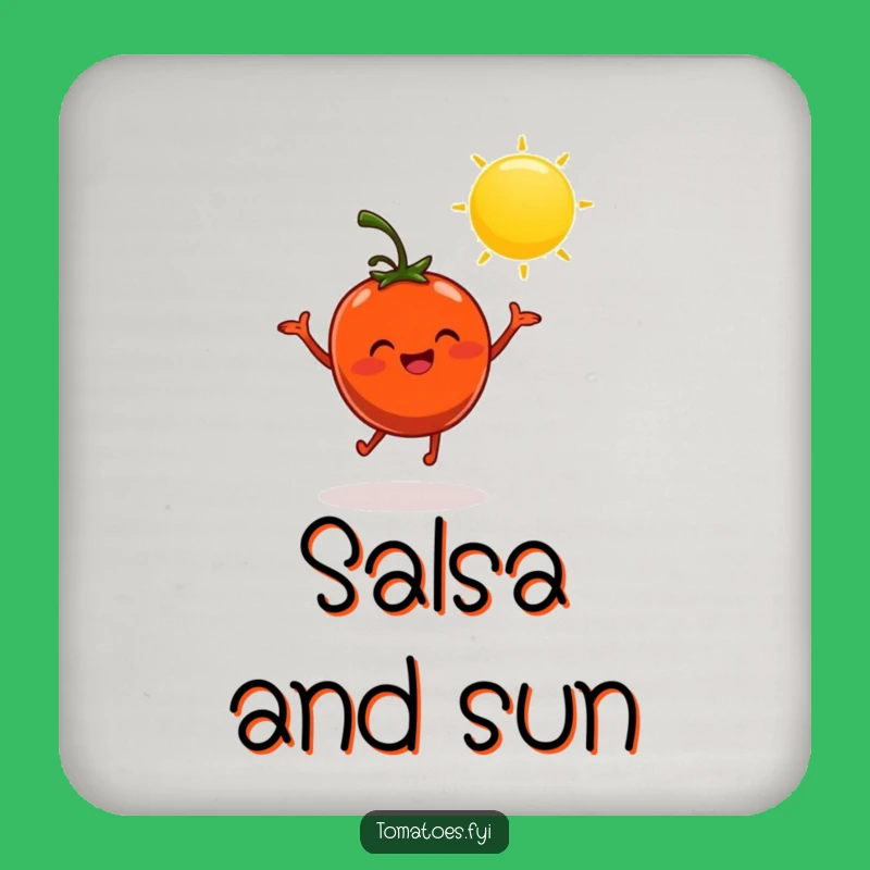 Funny Dancing Tomato Coaster - Protect Surfaces with Cheerful Humor Gift