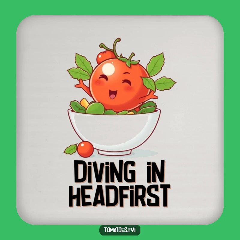 Funny Winking Tomato Coaster - Protect Surfaces with Cool Humor Gift