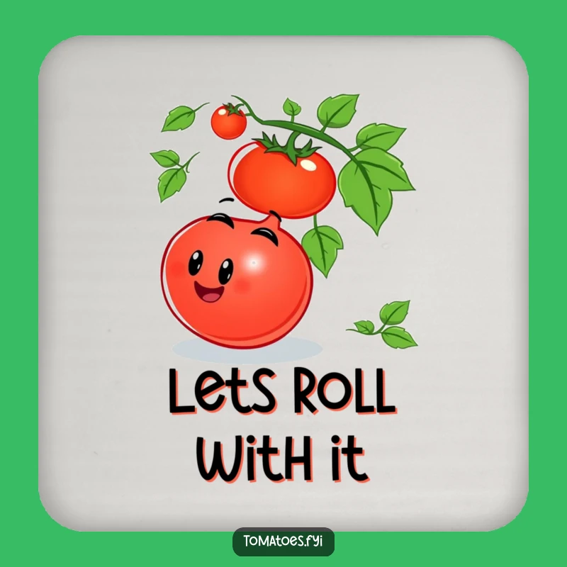 Funny Rolling Tomato Coaster: Protect Surfaces with Joyful Charm, Humorous Gift